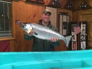 Jason Morse with his winning 15-pound