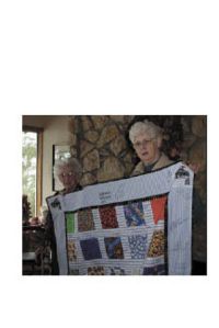 L-R: Dorothy Arbuckle and Betty Marcum with their beautiful creation for Jordan Griffin.