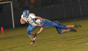 Jordan Randolph (1) in the game against LaConner.