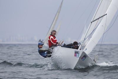 Ian Wareham (in red).