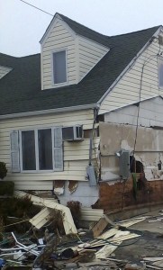A Long Island home devastated by Hurricane Sandy.