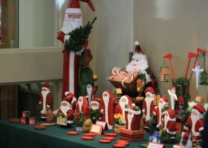 Christmas decor on display at this year's senior center holiday fair.
