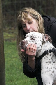 Susan Weber gets Syd’s attention so she can give him visual cues.