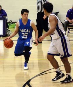 Pasha Bullock in the game against Friday Harbor.