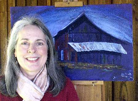 Pam Jenkins with one of her pieces.