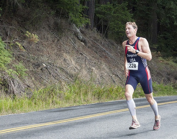 Mark Drangsholt came in first the Steve Braun Memorial Triathlon.