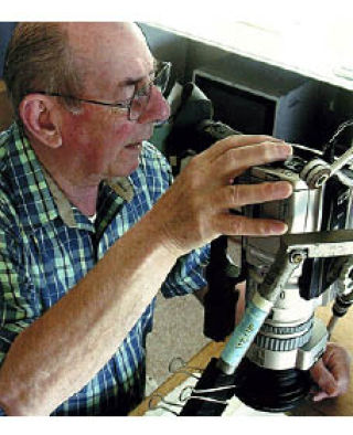 West Sound filmmaker John Gorton on the spot.