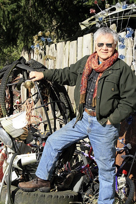 Ron Glassett amongst items at The Exchange