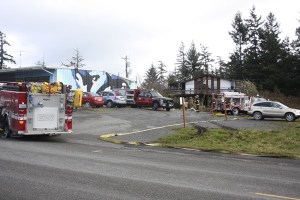 Orcas Fire and Rescue control a small residential fire located on Pine Street