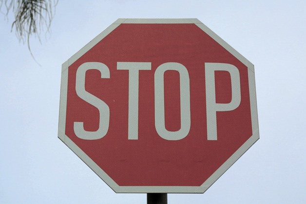 A stop sign.