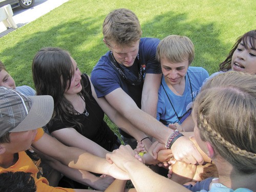 OPALCO Youth Director Connar Smith (middle) participating in team building in 2012.