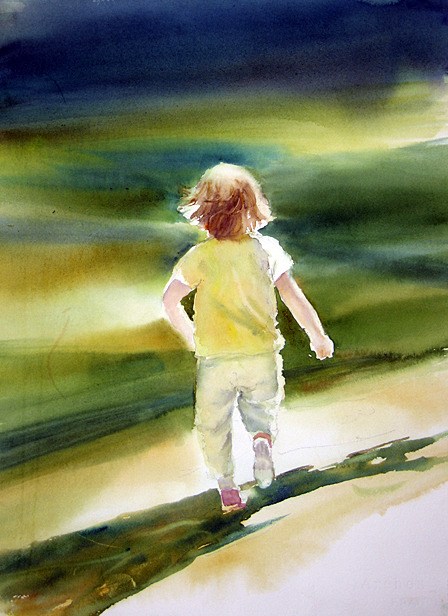 “Callie Running” by Caroline Buchanan.