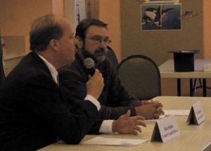 Orcas county council candidates Rick Hughes (left) and Scott Lancaster (right).