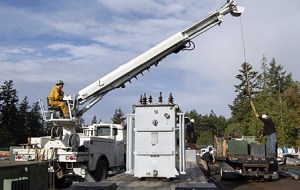 The transformers being loaded.