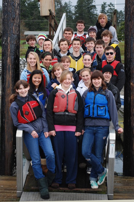 High school sailors at the Orcas Cup Regatta.