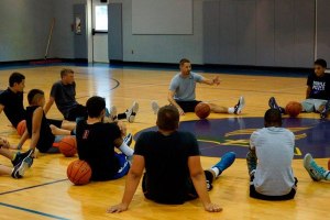 Left: Instructor Chris Hyppa during the camp.