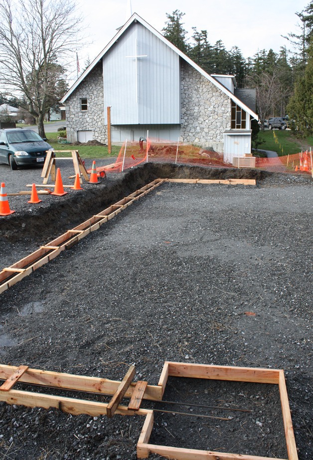 The site for the new food bank building