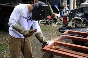 Senior Michael Langworthy learned welding.