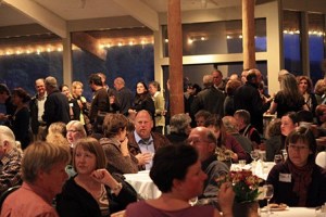 Chamber members (and non-members) enjoying their meal at the annual meeting.