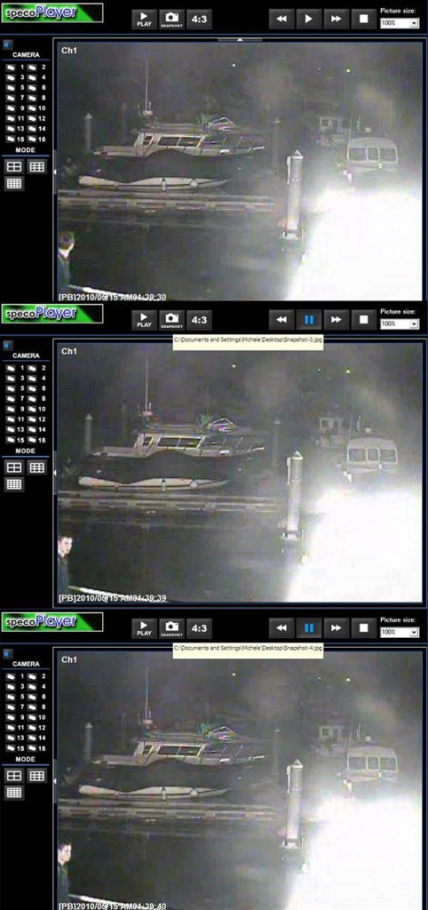 A series of shots taken on May 15 at Spencer's Landing Marina. Police believe they feature suspect Colton Harris-Moore.