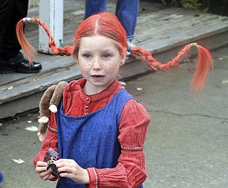 A trick-or-treater wanders the streets of Eastsound last Halloween