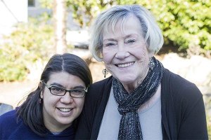 Volunteer Crystal Taylor (at left) works at the Orcas Senior Center 15 hours a week. Joyce Green