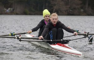 High school members of the Orcas Island Rowing Club.