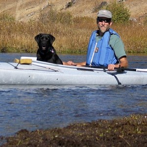 Jeff Hanson with his dog Rubi.