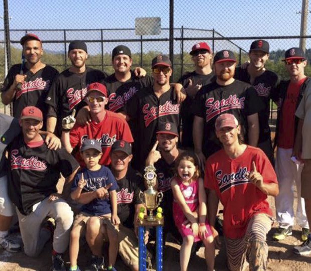 The Sandlot team. Back row: Reggie Harris