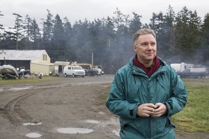 Tim Blanchard at the possible new site for the Exchange.