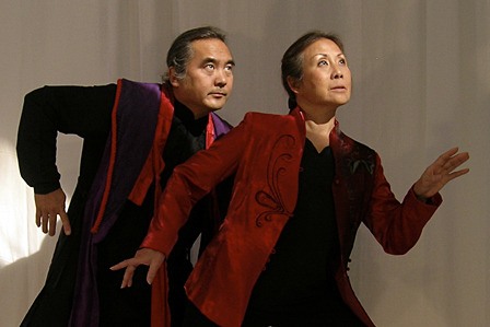 Robert Kikuchi-Yngjojo & Nancy Wang of Eth-Noh-Tec organize the festival.