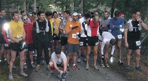 Runners gearing up for the big race.