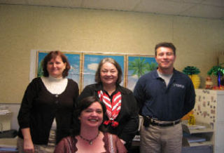 Business office staff Sara Morgan