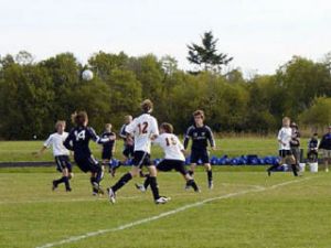 Lopez and Mt. Vernon battle for the ball.