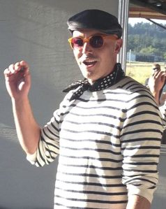 Owner Gavin Glenn talking at the opening