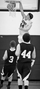 Mikail Van Maren (44) brought a little NBA flair to Orcas