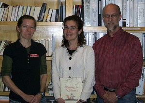 Library staff member and Olga resident Susannah Beck