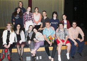 The high school drama class. Back row
