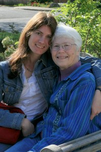 Ann Lister with her mom Molly Roberts. Ann and her husband Ian are currently raising their family of three on Orcas Island.