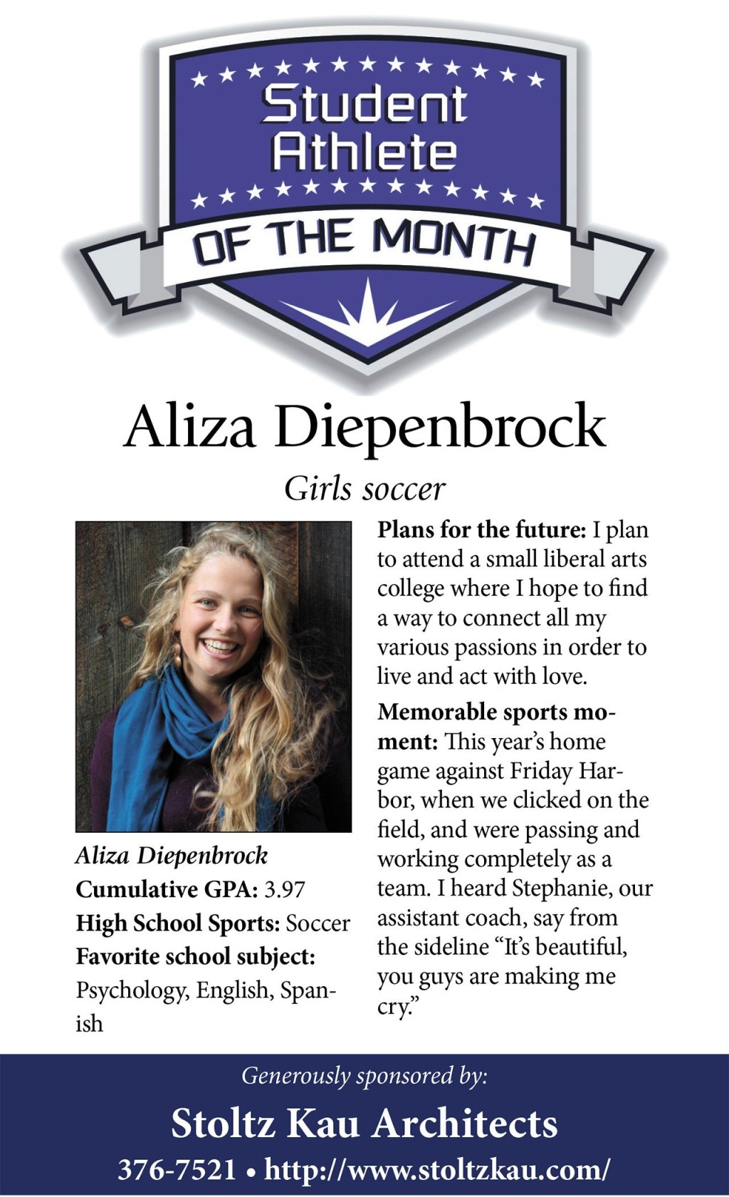 November student-athletes of the month