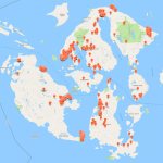 Contributed image/Rock Island                                Each red dot on this map represents a piece of property that is connected to Rock Island&rsquo;s fiber internet as of Dec. 12, 2016.