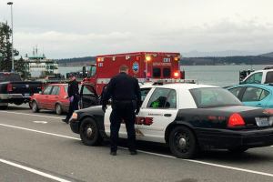 Pedestrian hit by car at Anacortes ferry landing