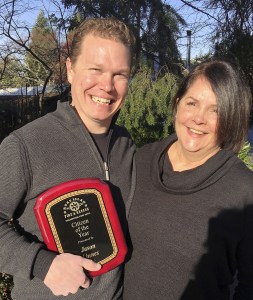 Jason Linnes with Ronda Greenawalt.