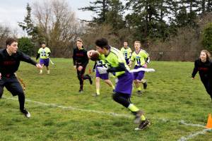 Saints football team dominates first home game