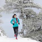 Photo Credit Glenn Tachiyama                                Runner Jade Belzberg during the trail races in Moran from Jan. 28 to Feb. 24.