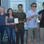 Contributed photo                                The Orcas Island sailing team is off to Norfolk, Virginia on May 26-28 to compete at ISSA Team Race Nationals hosted by Old Dominion University. Pictured above is Sandy Rost, Maggie Toombs, Matia Schwartz, Dominic Wareham, Axel Greening, Michael Chesher and Millie Kau. For the full story, see page 8.