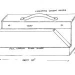 A drawing of the stolen tool box.