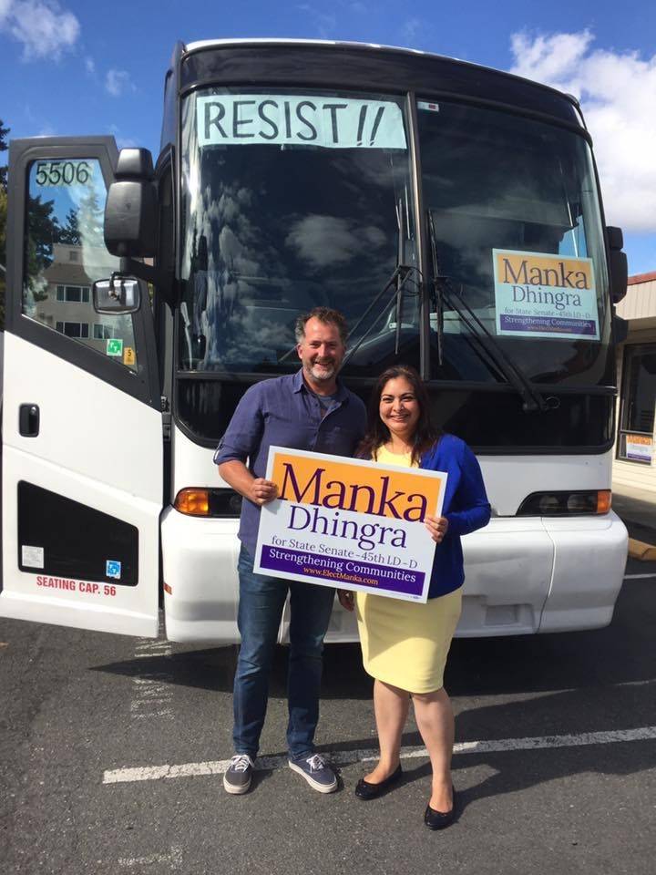 Senator Kevin Ranker, D-Orcas, with Manka Dhingra