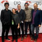 Colleen Smith Armstrong/staff photo                                At left, L-R: Festival directors Jared Lovejoy and Donna Laslo, director Jean-Marc Vallée, screenwriter Bryan Sipe and festival curator Carl Spence.