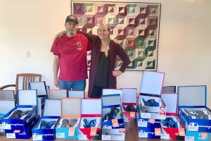 Sons of American Legion donates shoes to 97 Orcas kids